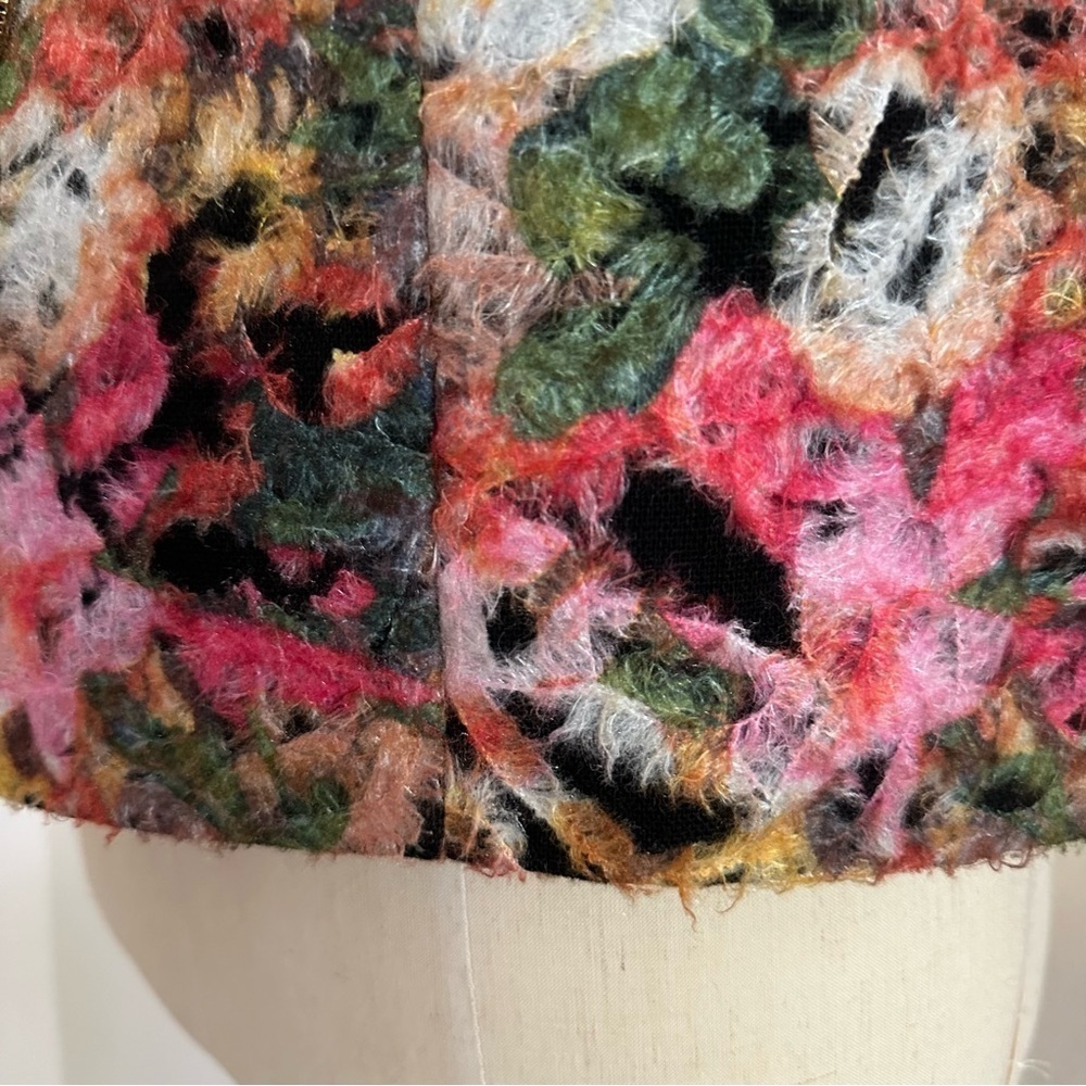 Handmade Artsy Vest Size L/XL Floral Textured Fiber Art To Wear Topper - Picture 4 of 7